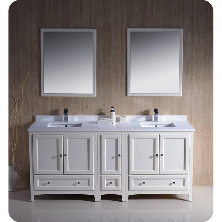 Fresca Oxford Fresca 60" FreeStanding Double Sink Bathroom Vanity Set